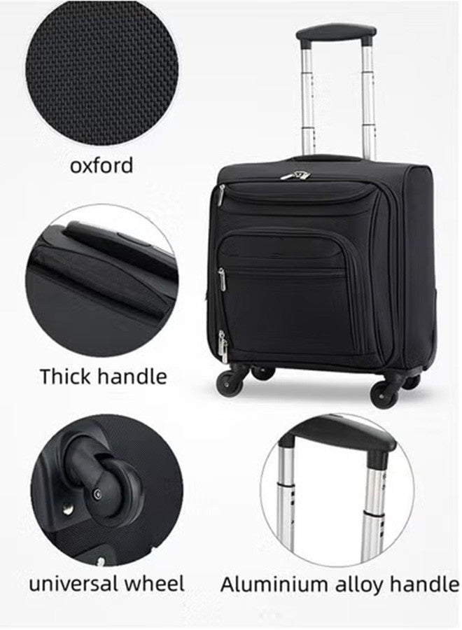 JCB CHIC حقيبة سفر، حقيبة كمبيوتر محمول بعجلات خفيفة الوزن 2 في 1 متعددة الاستخدامات، حقيبة كمبيوتر محمول بعجلات مقاومة للماء مقاس 18 بوصة، حقيبة دوارة للأعمال/السفر/المدرسة/الرجال/النساء - Image 3