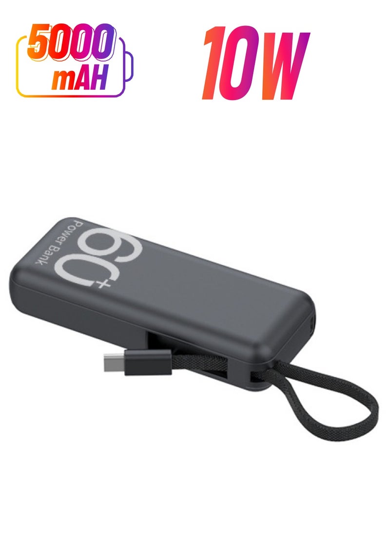 Generic - Mini Power Bank 5000mAh, Ultra-Compact Small Portable Charger, 10W Fast Charge Cell Phone Battery Pack, Dual Output External Battery Compatible with iPhone - Image 1