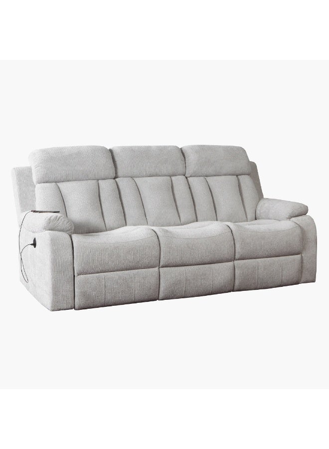Home Box Dallas Power 3-Seater Fabric Recliner Sofa With Usb 100 X 212 X 96 X Cm  - Image 2