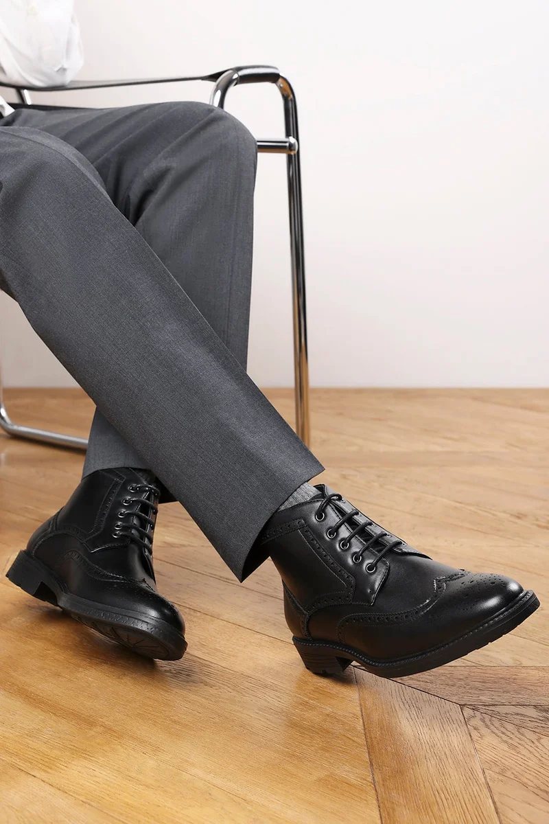 Where's That From  'Finley' Brogue Lace Up Ankle Boots for Men | Best Price UAE
