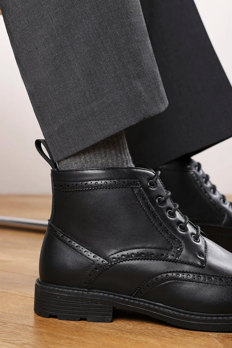 Where's That From  'Finley' Brogue Lace Up Ankle Boots for Men | Best Price UAE