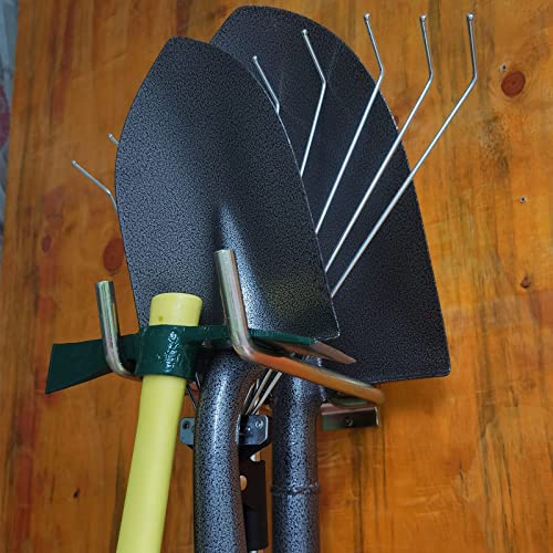 POROHOM 4 Pack E-Track Heavy Duty Shovel Hanger for Store Long Handled Tools, Large Steel Tool Hook TieDown Accessories Cargo Tie Down Systems in Trucks, Trailers,with Spring Fitting Attachments - Image 5