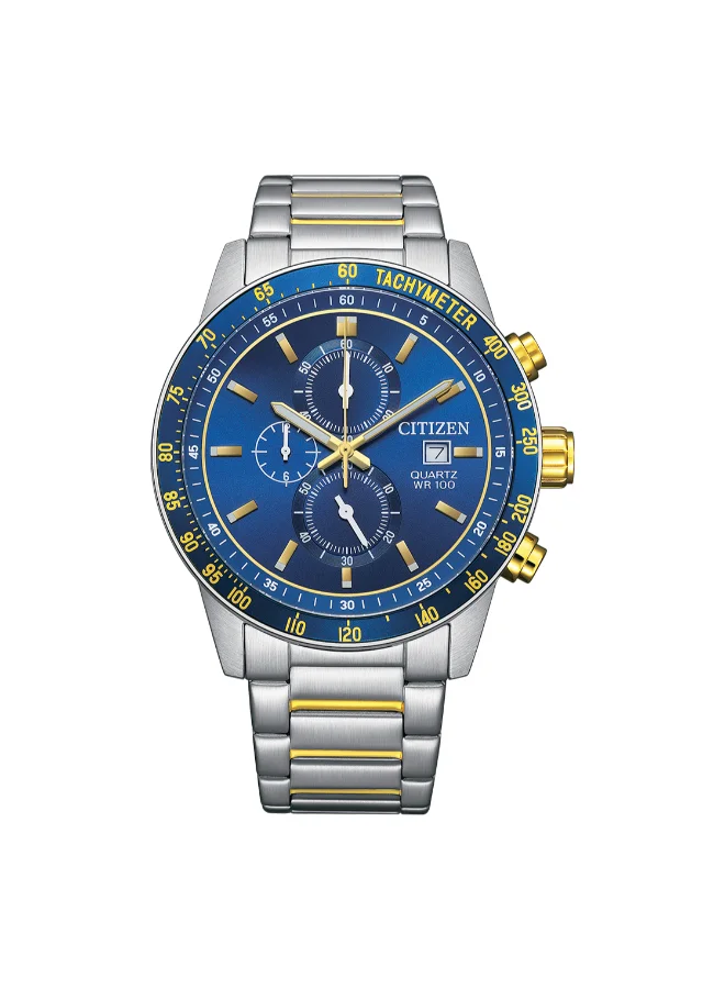 CITIZEN Men's Stainless Steel with Two-Tone Gold Plating QUARTZ MEN Watch AN3684-59L - 44 mm