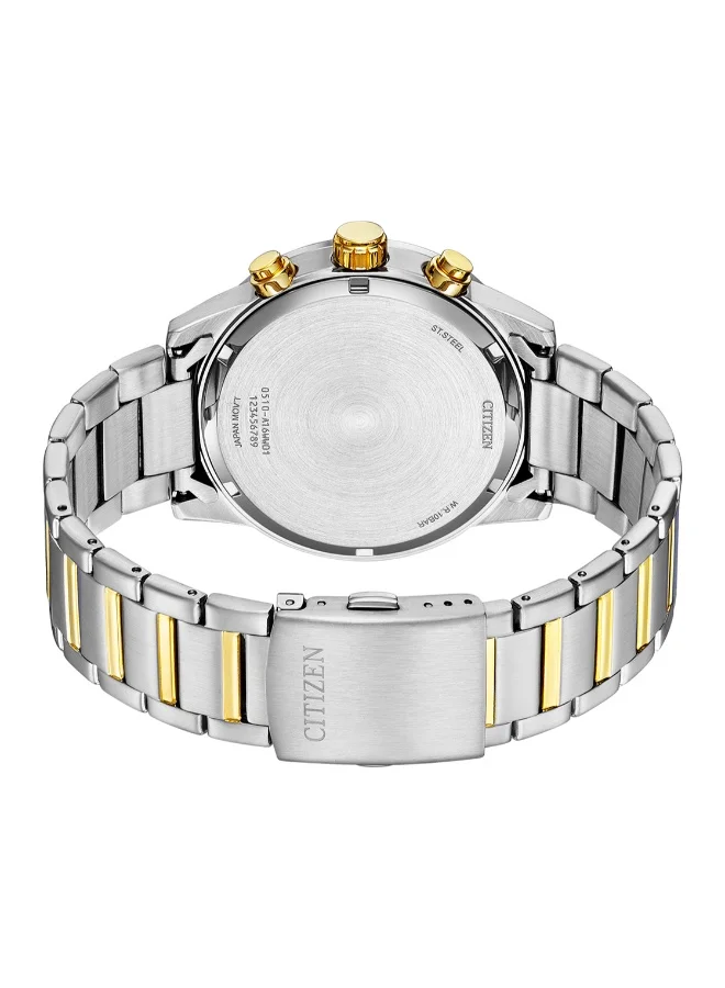 CITIZEN Stainless Steel with Two-Tone Gold Plating Analog Watch AN3684-59L - 44 mm