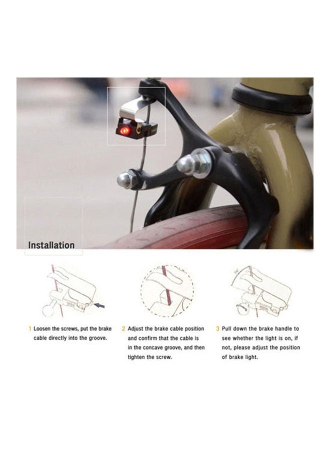 Generic Mini Bike Rear Tail Brake Light Mount LED Safety Warning Cycling Lamp 20x10x20cm  - Image 5