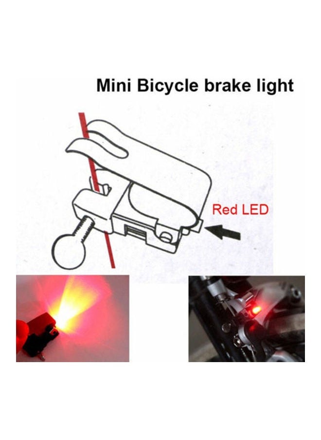 Generic Mini Bike Rear Tail Brake Light Mount LED Safety Warning Cycling Lamp 20x10x20cm  - Image 2