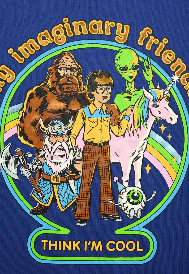 Bonkers Corner Imaginary Friends Blue Oversized T-Shirt - Image 3