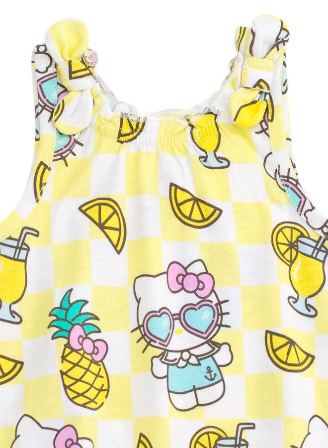 Hello Kitty Newborn Baby Girls Sleeveless Bubble Romper Yellow 6-9 Months - Image 3