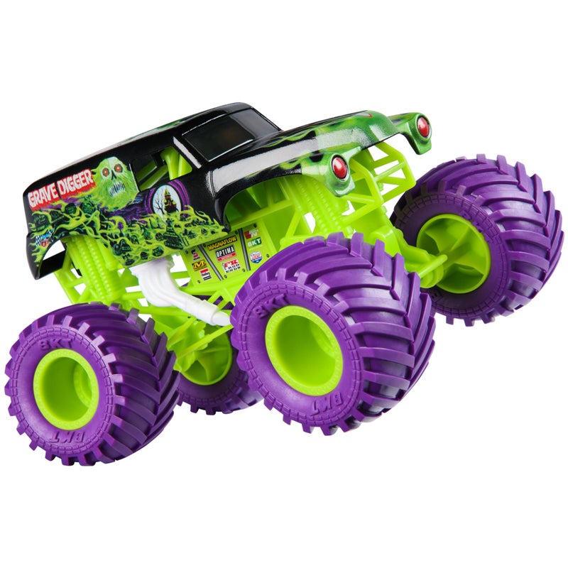 Monster Jam, Official Grave Digger Monster Truck, Collector Die-Cast Vehicle, 1:24 Scale, Kids Toys for Boys and Girls Ages 3 and up - Image 2
