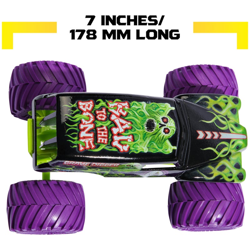 Monster Jam, Official Grave Digger Monster Truck, Collector Die-Cast Vehicle, 1:24 Scale, Kids Toys for Boys and Girls Ages 3 and up - Image 4