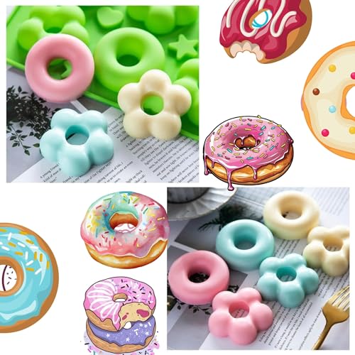PureBake Silicone Donut Mold Non-Stick, Heat-Resistant, BPA-Free, Dishwasher Safe – Set of 1 for Perfect Donuts, Cakes, Bagels & Biscuits – Easy Release, Flexible, and Durable - 1 PCS Random Colour - Image 4