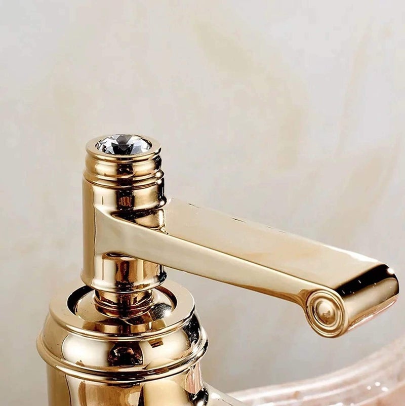 B Backline Basin Mixer Tap Hot & Cold | Tap for Wash Basin | Wash Basin Faucet | Pillar tap for Basin | Tap for Bathroom & Livingroom (Gold) - Image 5