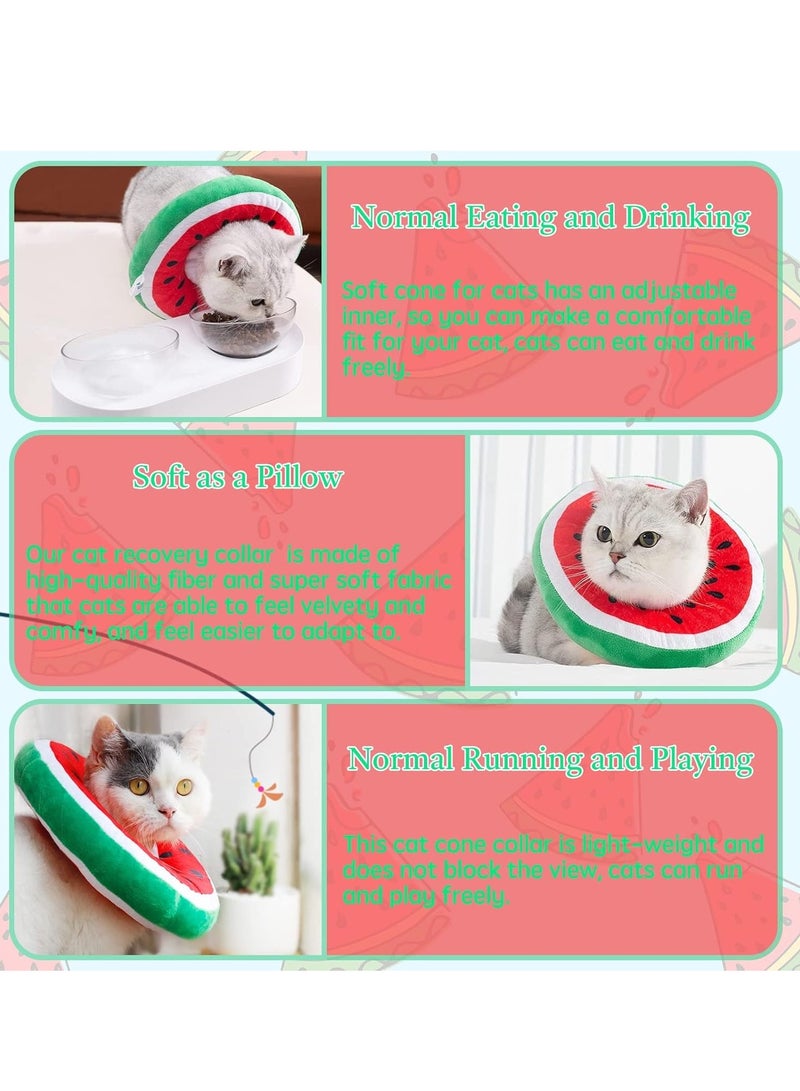 سجن سفما طوق استعادة القطة القابلة للتعديل ، طوق القطة اللطيف طوق مخروط القطة القابلة للتعديل ناعم بعد الجراحة للقطط (كبيرة) - Image 5