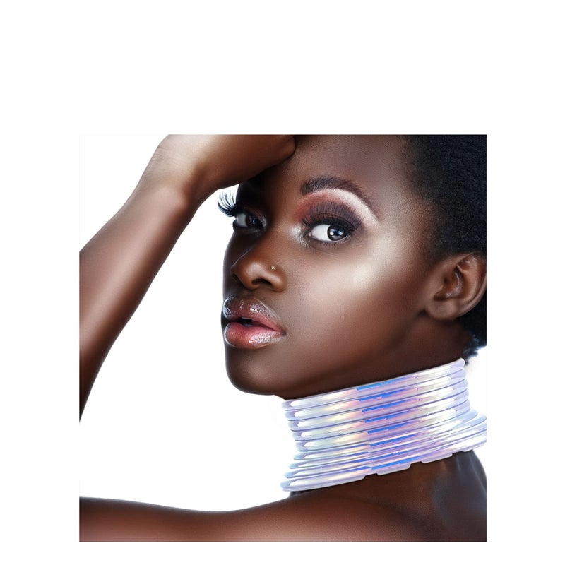 SOLARAE Gold Silver African Egypt Punk Snap Resin Chunky Leather Choker Collars for Women, Fashion Statement Necklace Jewelry - Image 5