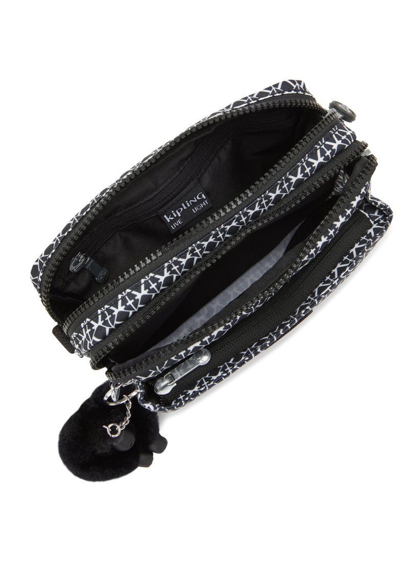 kipling Abanu Multi Small crossbody convertible to waist bag Signature Print  - Image 3