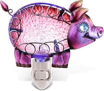 Puzzled Glass Art Night Light, Plug in Decorative Socket Lamp, Manual On & Off Portable Light for Stairway, Bedroom, - Image 1