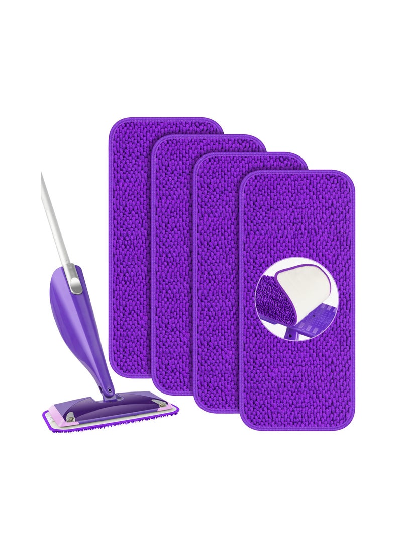 SYOSI Reusable Microfiber Mop Pads Compatible with Swiffer Wet Jet Mop, Wet and Dry Mopping Cloth Refills Microfiber Wet Pads Mop Pad Replacements Microfiber Pads for Swiffer Wetjet 12"" Mop Wood Floor - Image 1