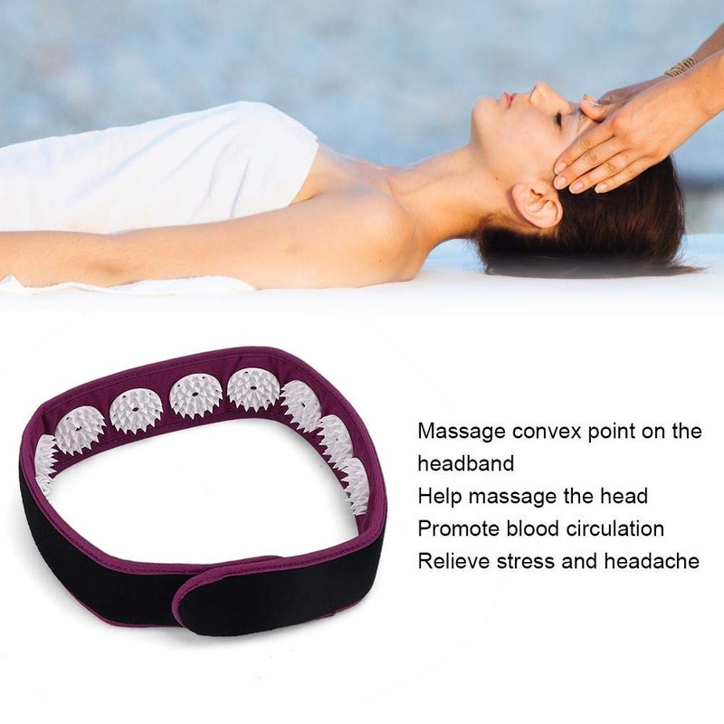 كلاراكو عصابة رأس ملفوفة بالضغط على نقاط معينة من الجسم، عصابة رأس تدليك الوخز بالإبر مصنوعة من قماش عالي الجودة لتخفيف آلام الرأس، جهاز تدليك الرأس بالوخز بالإبر للاستخدام اليومي لممارسة اليوجا واللياقة البدنية (2#) - Image 4
