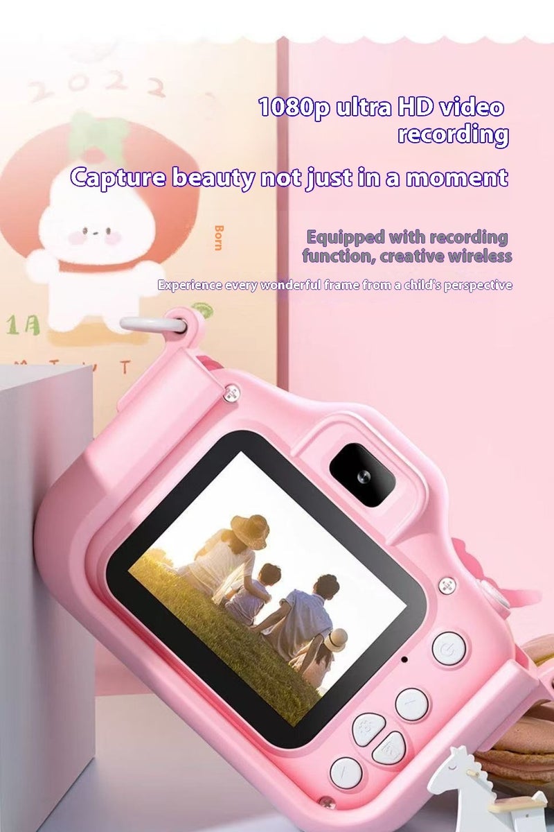 Kids Camera,1080P HD Digital Video Camera Toy for Age3-6+ Boys/Girls, Birthday Festival Gifts for Kids,USB Rechargeable Kids Selfie Camera with 128GB SD Card and (Purple) - Image 5