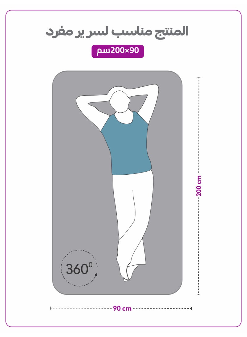 Donetella 1 Pcs Single Fitted Sheet 90x200 cm | OEKO-TEX Certified Brushed Microfiber Deep Pocket Sheet with All Around Elastic | Ultra Soft, Wrinkle Resistant, Easy Care, Safe for Sensitive Skin - Image 3