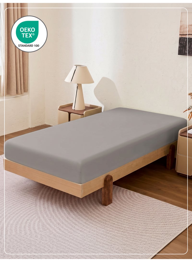 Donetella 1 Pcs Single Fitted Sheet 90x200 cm | OEKO-TEX Certified Brushed Microfiber Deep Pocket Sheet with All Around Elastic | Ultra Soft, Wrinkle Resistant, Easy Care, Safe for Sensitive Skin - Image 2