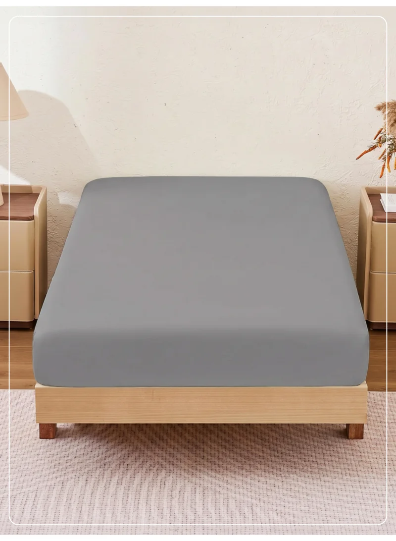 1 Pcs Single Fitted Sheet 90x200 cm | OEKO-TEX Certified Brushed Microfiber Deep Pocket Sheet with All Around Elastic | Ultra Soft, Wrinkle Resistant, Easy Care, Safe for Sensitive Skin