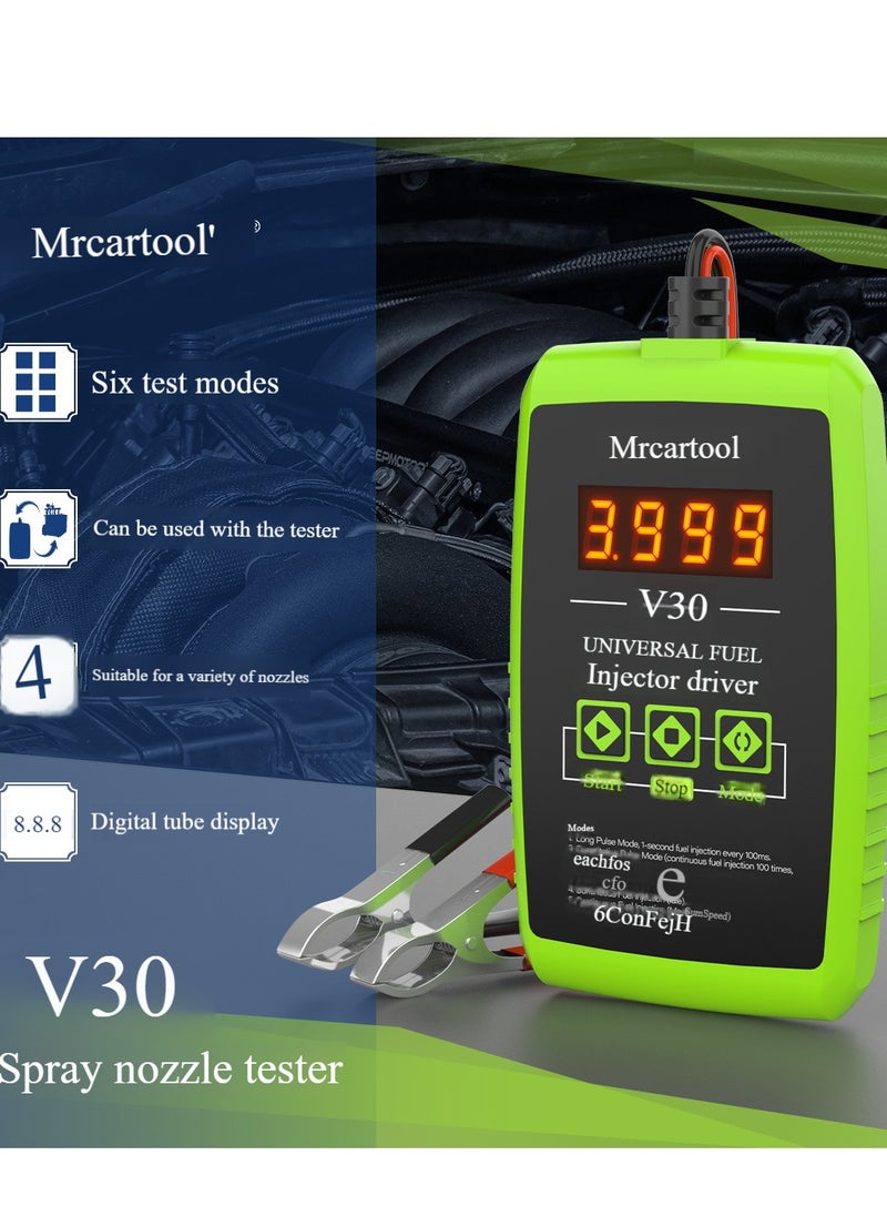 Generic - MRCARTOOL V30 Car Fuel Injector Tester Cleaner 6 Pulse Modes DIY Cleaning Tool Kit 12V Fuel Injector Flush Cleaner Adapter - Image 1