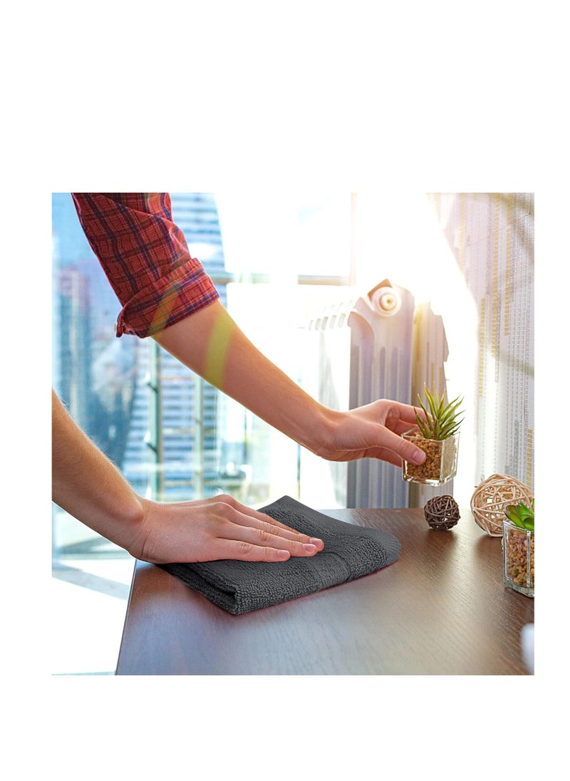 Utopia Towels - Utopia Towels [12 Pack Premium Wash Cloths Set (12 x 12 Inches) 100% Cotton Ring Spun, Highly Absorbent and Soft Feel Essential Washcloths for Bathroom, Spa, Gym, and Face Towel (Grey) - Image 1