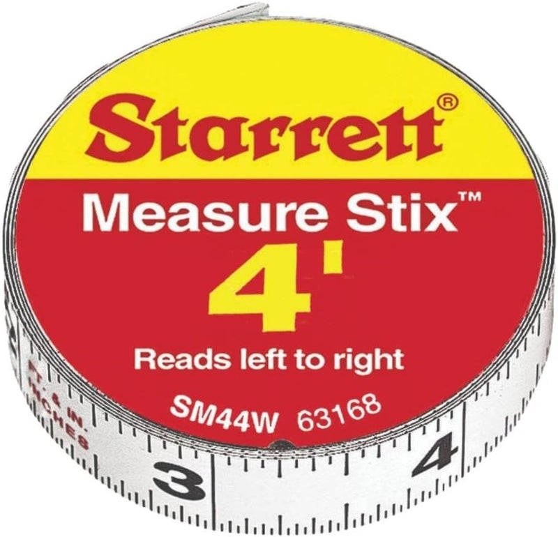 Starrett Tape Measure Stix with Adhesive Backing  Mount to Work Bench Saw Table Drafting Table  12 x 4 English Metric LeftRight Reading  SM44W - Image 1