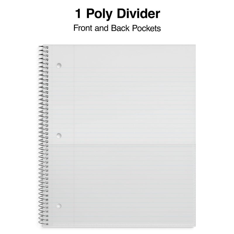 Staples ستابلز 421132 غلاف بولي متين دفتر موضوع واحد مقاس 8.5 إنش × 11 إنش وردي منتج مكتبي - Image 4