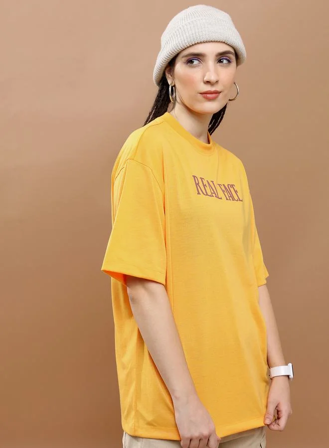 HIGHLANDER Back & Front Graphic Print Drop Shoulder Oversized T-Shirt by Styli
