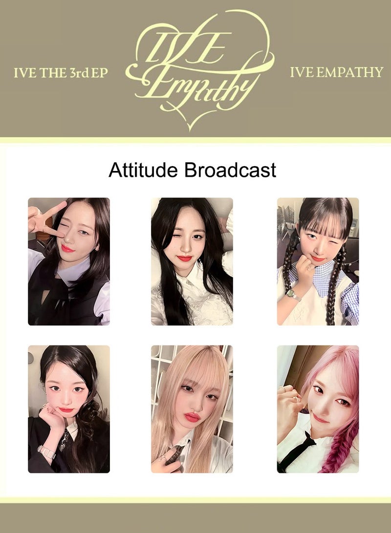 NIBEMINENT 6 Pcs Kpop IVE Empathy Lomo Cards Card For Fans Collection Gifts