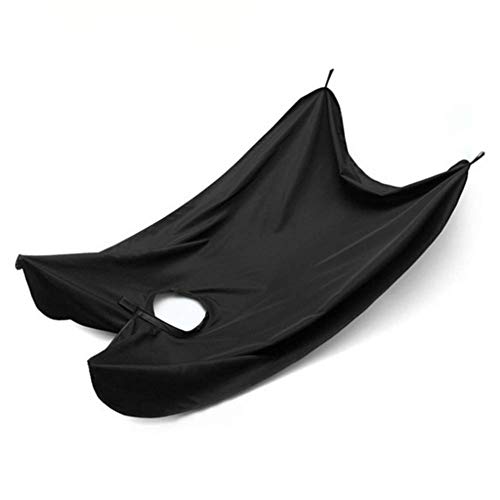 Tagve Beard Apron Bib Hair Catcher Guard for Shaving Trimming & Grooming Beard Cape with 2 Suction Cups to Attach to Mirror (Black) - Image 2