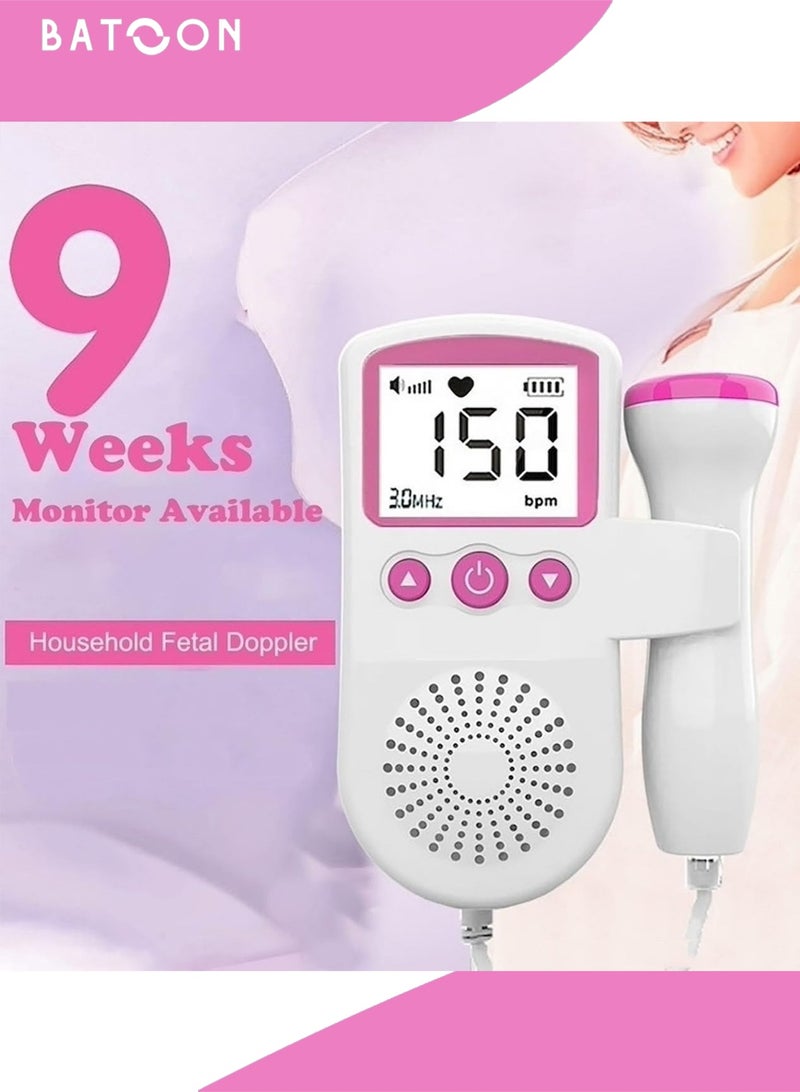 باتون جهاز دوبلر محمول لمراقبة معدل ضربات قلب الجنين للاستخدام المنزلي - Image 3
