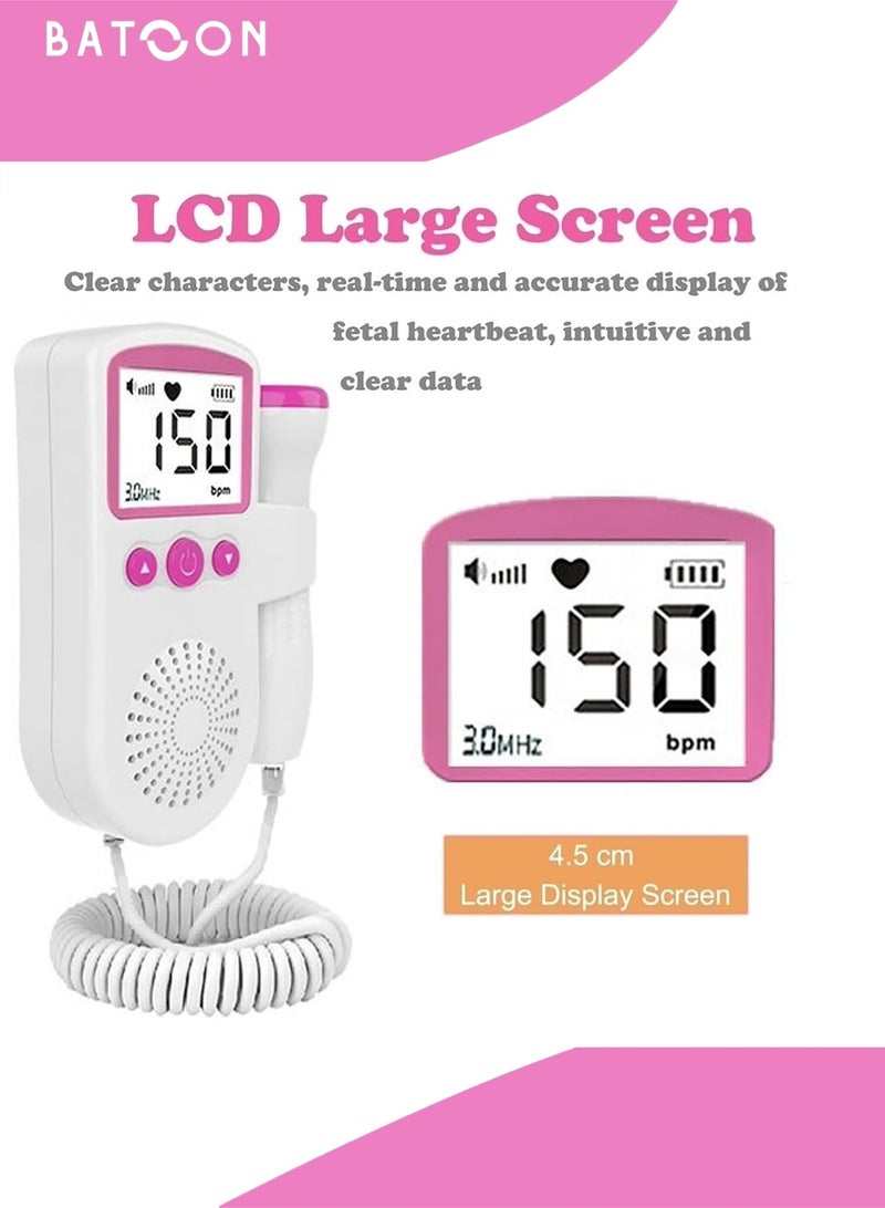 باتون جهاز دوبلر محمول لمراقبة معدل ضربات قلب الجنين للاستخدام المنزلي - Image 2