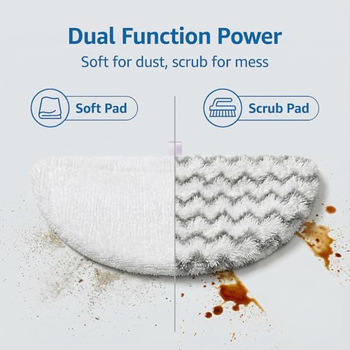 S2U 6-Pack Bissell Steam Mop Pads, for Bissell Powerfresh Steam Mop Pads 1940/1806, Thick & Washable Steam Mop Replacement Pads for Weekly Tile/Vinyl/Concrete/Large Home/Garage Cleaning - Image 5