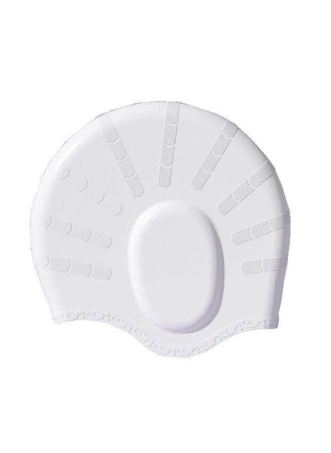 Generic Men Women Silicone Swimming Cap with Ear Protection 