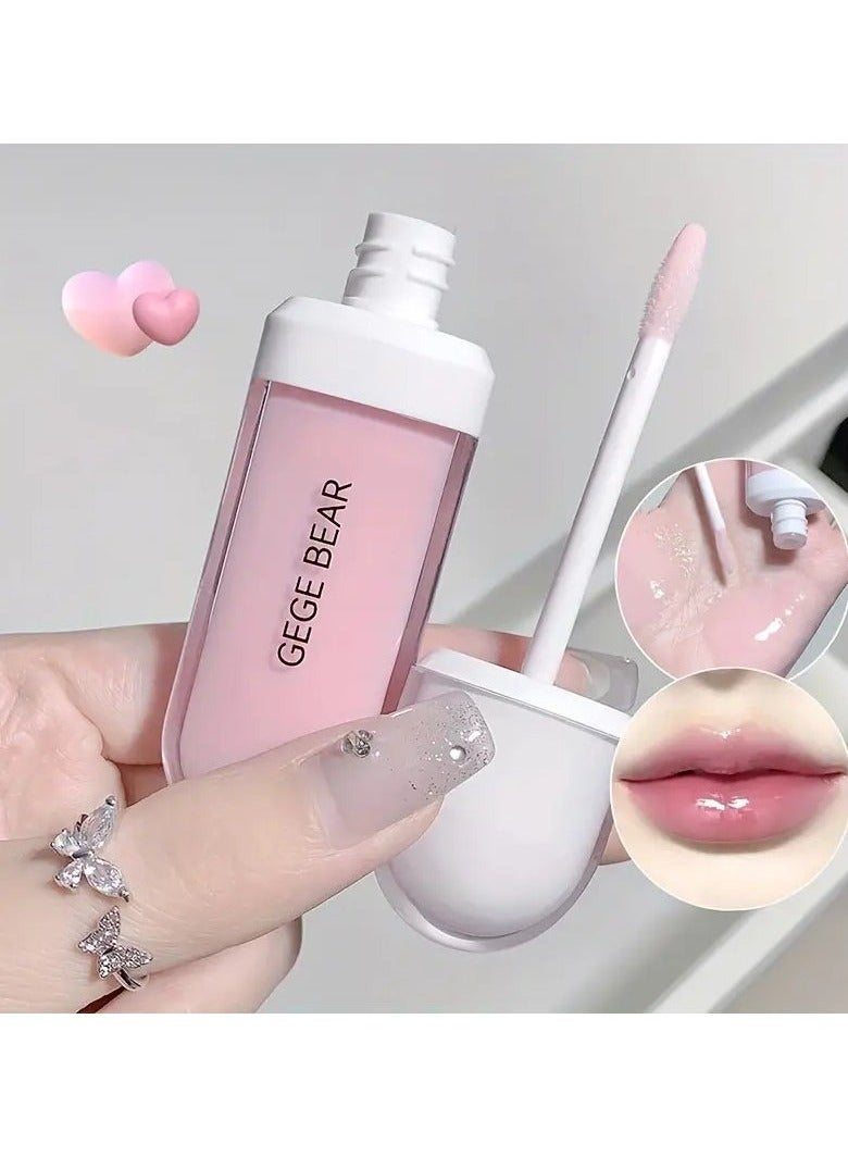 Gege bear Pink Dewy Lip Oil Gloss - Hydrating and Moisturizing Lip Care for All Skin Types - Daily Makeup Cosmetics for Women and Girls with Glossy Finish #2 - Image 4