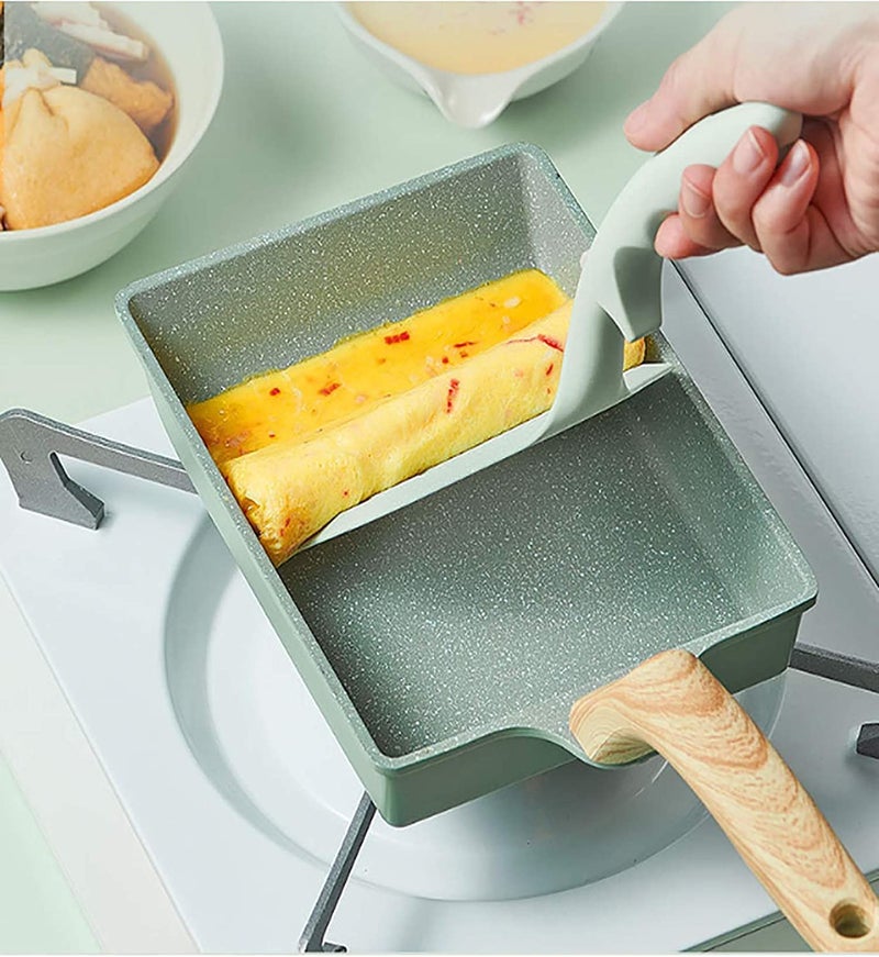 BEING CART Japanese Omelette Pan Nonstick Tamagoyaki Square Egg Pan 8x6 Inch Rectangle Small Frying Pan with Anti Scalding Handle - Image 3