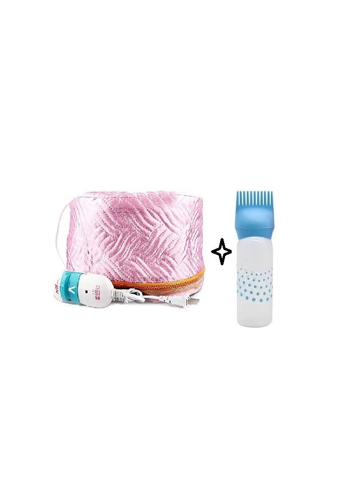 Thermal Spa Heat Cap +A Bottle With A Comb For Distributing Oil, - Image 1