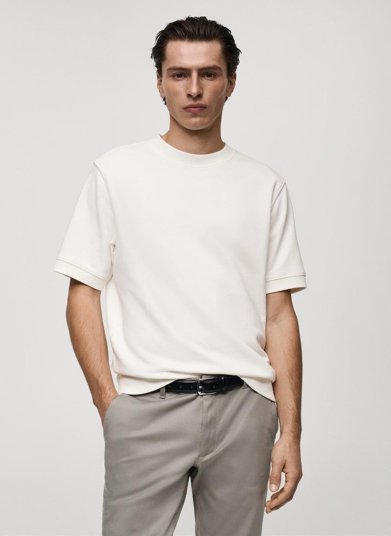 Mango Man Regular-Fit Cotton T-Shirt  - Image 1
