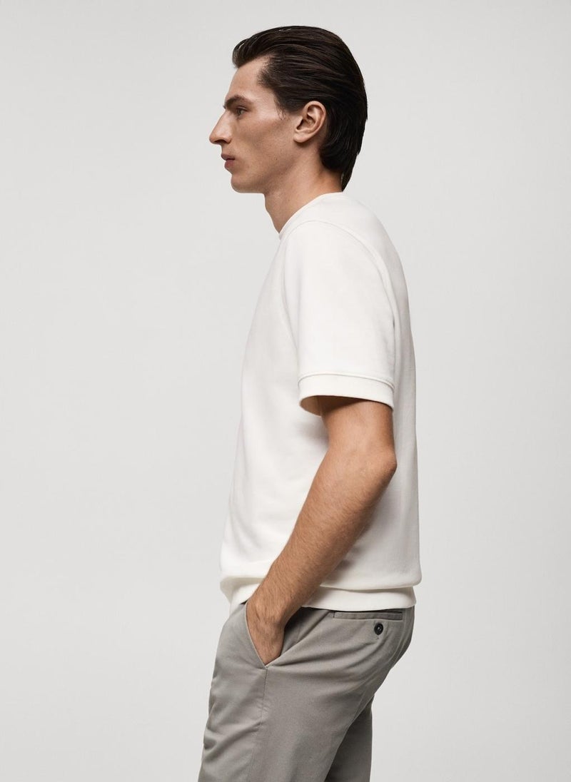 Mango Man Regular-Fit Cotton T-Shirt  - Image 3
