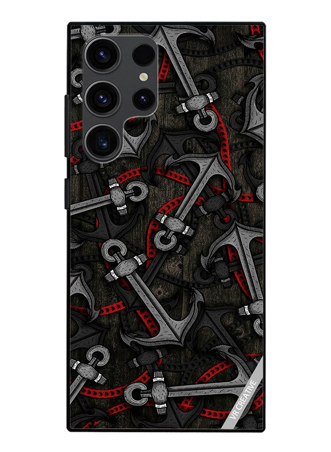VR CREATIVE Protective Case Cover For Samsung Galaxy S24 Ultra Anchor Leggings Design Multicolour - Image 1
