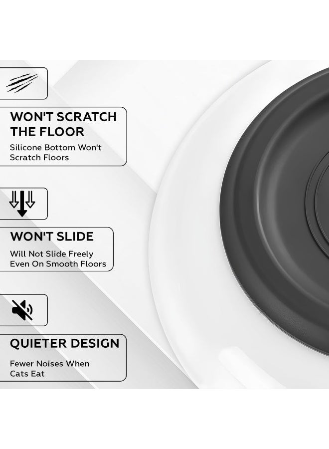 Homify 2pcs Cat Food Bowl Set Dishes, Ceramic Cat Bowls for Indoor Cats & Kitten, Anti Whisker Fatigue Heavy Non-Slip Ceramic Cat Plate for Dry Wet Food & Water - Image 4