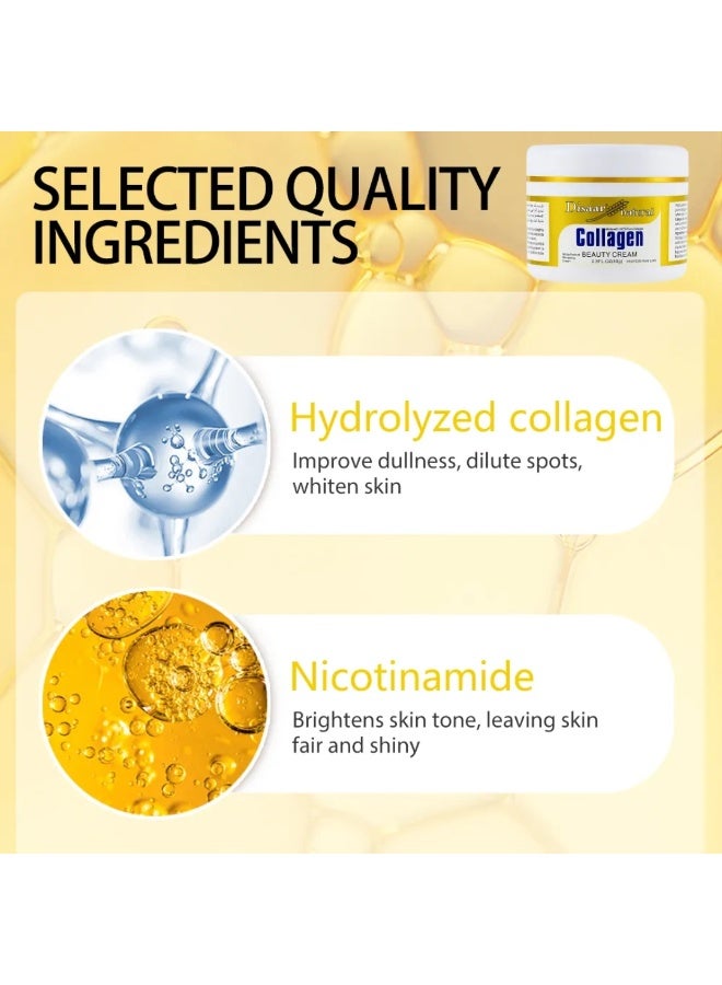 Disaar 80g Natural Collagen Beauty Cream Firming Skin Care Whitening Moisturizing Cream Anti aging Wrinkle Face Cream Hydration Collagen Cream Skin Care Face Whitening Cream Collagen Cream - Image 5