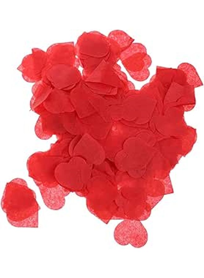 Red Heart Confetti Paper Throw 15g Pack Wedding Party Decoration for Valentine Day Celebrations - Image 1