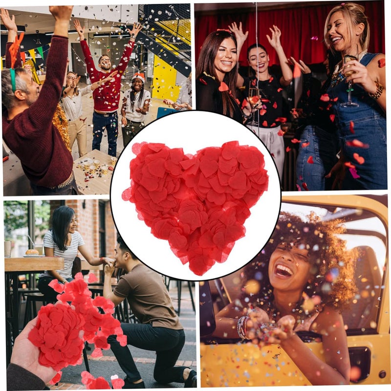 Red Heart Confetti Paper Throw 15g Pack Wedding Party Decoration for Valentine Day Celebrations - Image 5