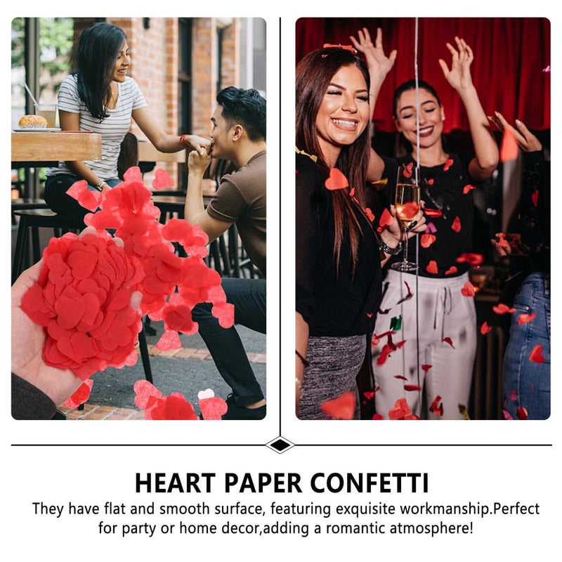 Red Heart Confetti Paper Throw 15g Pack Wedding Party Decoration for Valentine Day Celebrations - Image 4