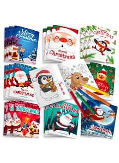 Christmas Coloring Books for Kids,24pcs Festival Coloring Books Bulk/Festival Activity Books Bulk 12 Festival Party Color Pencils for Kids All Ages Indoor Activities Festival Party Supplies Gifts