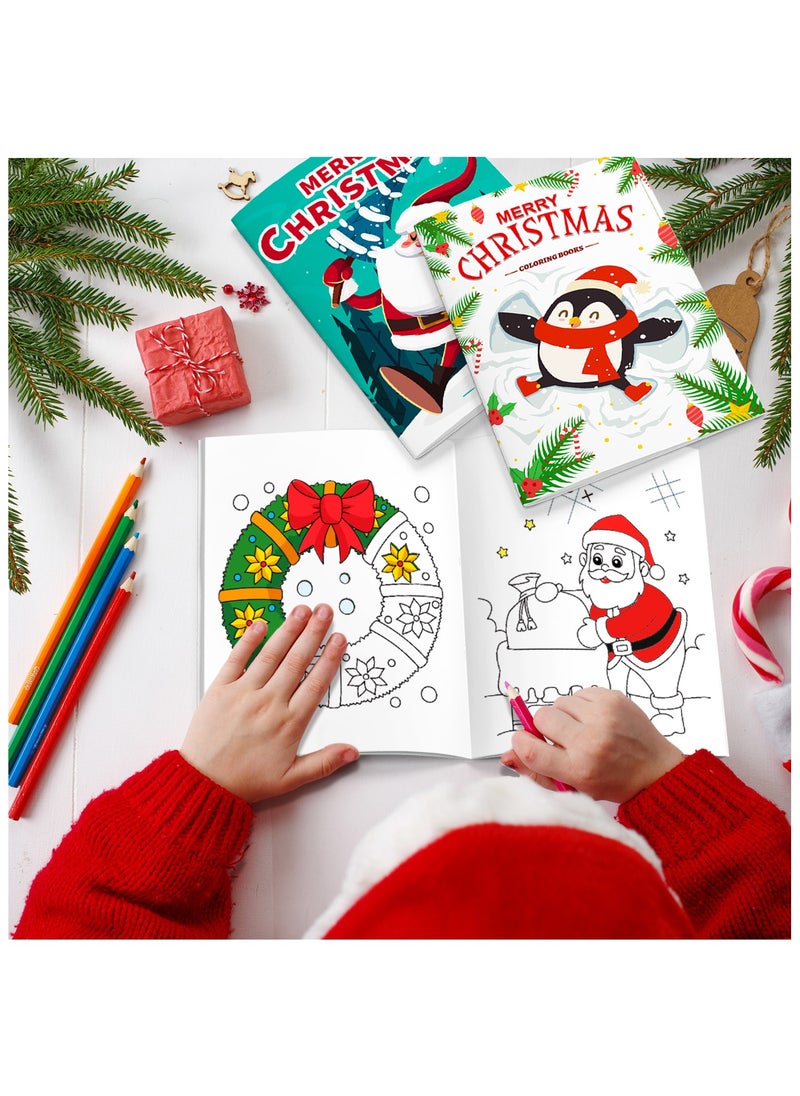 FRUITFUL PARTY - Christmas Coloring Books for Kids,24pcs Festival Coloring Books Bulk/Festival Activity Books Bulk 12 Festival Party Color Pencils for Kids All Ages Indoor Activities Festival Party Supplies Gifts - Image 1